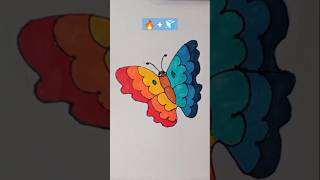 Fire 🔥Ice 🧊 Butterfly drawingshorts [upl. by Dent654]