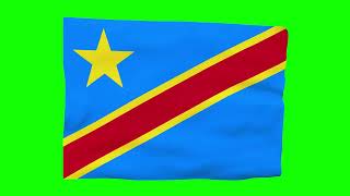 Green screen Congo flag [upl. by Yesdnil]