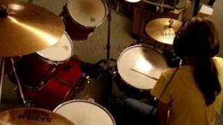 12 years old girl playing drums on You Belong With Me by Taylor Swift [upl. by Ecenaj425]