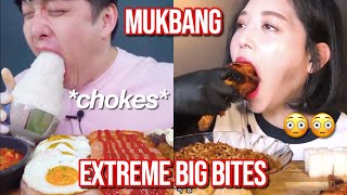 mukbangers almost choking on their food big bites [upl. by Katrinka]