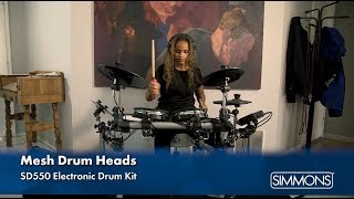 Simmons SD550 Electronic Drum Kit with Mesh Heads [upl. by Omolhs35]