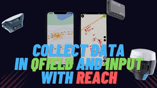 Collecting Data with Reach QField and Input  EMLID RTK GNSS Receiver  QGIS [upl. by Nogas63]