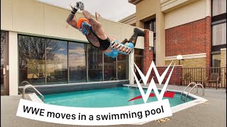 WWE moves in a swimming pool [upl. by Haliled220]