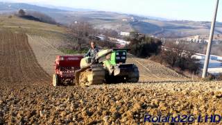 Deutz Fahr AgroClimber 400 f  seminatrice Gaspardo s300 Full HD [upl. by Anaerb483]