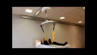 Guldmann Ceiling Hoist Rehab  Leg Exercise  Self Exercise [upl. by Neroc214]