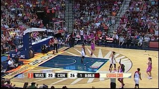 Shekinna Stricklen Drills Halfcourt Shot To End First Quarter [upl. by Cecelia696]