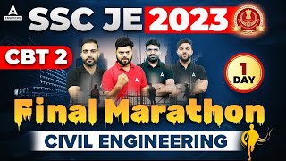 SSC JE Civil Engineering Marathon 2023  SSC JE Civil Marathon  SSC JE 2023 [upl. by Ojyllek]