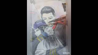 shorts fanart anime ogata goldenkamuy sketch Ogatax Asirpa drawing [upl. by Sokil]