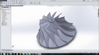 How to draw a turbo compressor wheel in solidworks [upl. by Reeba]