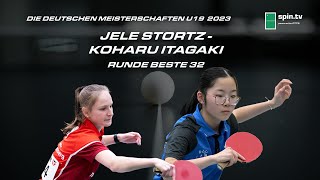 Jele Stortz  Koharu Itagaki I EinzelRunde Beste 32 TischtennisDM U19 2023 [upl. by Rechaba528]