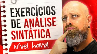 Resolvendo exercícios de ANÁLISE SINTÁTICA Nível Hard Nonô Resolve professornoslen [upl. by Nylasej490]