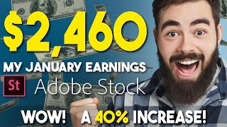 2460 Last Month  My Adobe Stock Earnings Report plus Shutterstock amp Storyblocks adobestock ai [upl. by Nyrol]