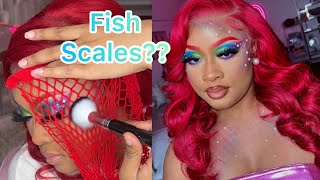 Ariel but GLAM  The Little Mermaid Makeup [upl. by Otsirc919]