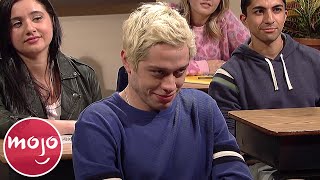 Top 10 Times Pete Davidson Broke on SNL [upl. by Chappy221]