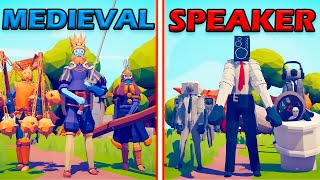 MEDIEVAL TEAM vs SPEAKERMAN TEAM  Totally Accurate Battle Simulator  TABS [upl. by Eednil]