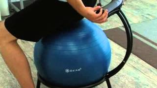 Gaiam Custom Fit Balance Ball Chair System  Product Review Video [upl. by Poulter]