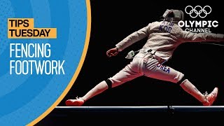 Learn the Basics of Fencing Foot Work ft Erwann Le Pechoux  Olympians Tips [upl. by Anolahs]