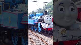 Shunting Work by Thomas the Tank Engine at Senzu Station Oigawa Railway Japan Aug 2021 [upl. by Roer]