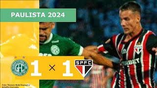 GUARANI 1 X 1 SÃO PAULO  CAMPEONATO PAULISTA 2024 VEJA OS GOLS [upl. by Marja]