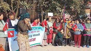 अखिल नेपाल महिला संघले लैङ्गगीक हिंसा विरुद्ध १६ दिने अभियानमा निकालीएको नाटक [upl. by Bunnie]