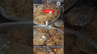 Mutton biryani unlimited 😍In marriage 🔥food biryani ytshorts shortsfeed [upl. by Uyekawa]