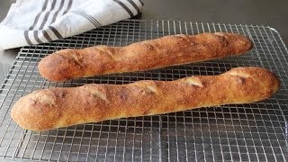 French Baguette  How to Make Baguettes at Home  NoKnead French Bread Recipe [upl. by Barr]