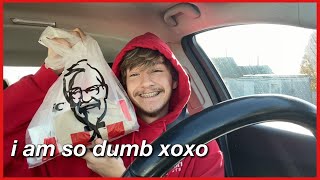 a dumb KFC MUKBANG  drive with me in my NEW CAR i’m funny lol  where have i been [upl. by Ecinwahs662]