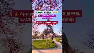 France Eiffel Excellence Scholarship 2024  How to Study in France for Free  Leap Scholar shorts [upl. by Nivle273]