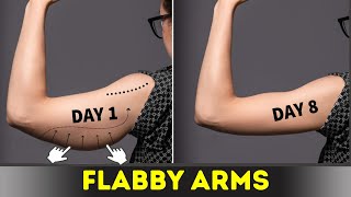 8 DAYS SIMPLE FLABBY ARMS WORKOUT  EVERYONE CAN DO IT [upl. by Lishe]