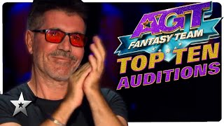 Americas Got Talent Fantasy Team Top 10 BEST Auditions [upl. by Grobe]