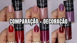 ESMALTES ANITA x JESSICA RIVIERY  Comparação  Decorações Fáceis  Resenha [upl. by Zaid]