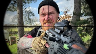 Unforgiving Sniper Rips Into Faces During Intense Airsoft Trench Battle [upl. by Cohberg]