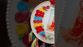 Beautiful double embroidary hoop with tassels embroidary viralreels viralvideo embroidered reel [upl. by Llyrpa]