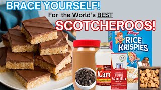 The Worlds BEST Scotcheroos Easy Peanut Butter Krispie Bars [upl. by Daye]