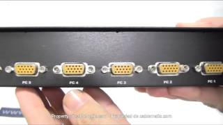 Conmutador KVM USB y PS2 de 8 puertos 1U distribuido por CABLEMATIC ® [upl. by Anaugahs]