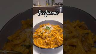 Homemade beefaroni fyp pasta homemade copycat recipe [upl. by Dutchman]