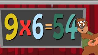 9 TIMES TABLE MULTIPLICATION SONG WITH NUMBEAR 9  BRAD [upl. by Annaor]