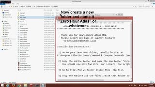 How to Extract and Play Atlas Mod V3 Command and Conquer Zero Hour [upl. by See166]