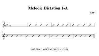 Melodic Dictation 1A  Music dictation practice for beginners [upl. by Adnara196]