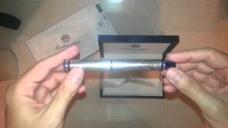 MONTEGRAPPA GEA FOUNTAIN PEN UNBOXING 2900 LIMITED ANNUAL 2001 SOLID SILVER 24K GOLD FOIL [upl. by Alisen848]