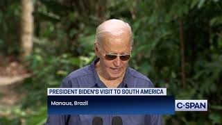 President Biden Visits Amazon Rainforest [upl. by Eanrahs]