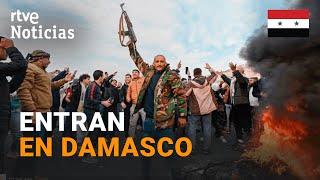 SIRIA Los REBELDES celebran la quotVICTORIAquot tras tomar DAMASCO y la huida de AL ASAD  RTVE [upl. by Linzy]