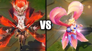 Immortalized Legend Ahri vs Star Guardian Ahri Skins Comparison League of Legends [upl. by Taft377]