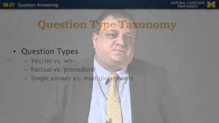 Lecture 49 — Question Answering  Natural Language Processing  University of Michigan [upl. by Schoof]