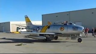 North American F86 Sabre FLIGHT DEMO Americas Most Beautiful Jet Fighter [upl. by Nonnaer]