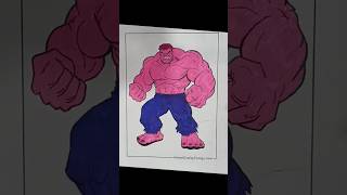 What if hulk is pink cartoon marvel wadewilson drawing hulking immortalhulk worldwarhulk [upl. by Oneladgam]