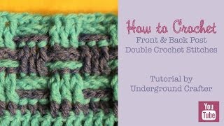 How to crochet front and back post double crochet stitches FPdc and BPdc [upl. by Hardej]