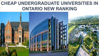 CHEAP UNDERGRADUATE UNIVERSITIES IN ONTARIO NEW RANKING [upl. by Charteris]