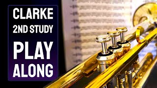 Complete Clarke Second Study  Trumpet Play Along [upl. by Barnard]