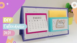 DIY PAPER CALENDAR CALENDARIO DE ESCRITORIO 2021🗓 Hecho a mano🙌🏼✨ [upl. by Eleonore]